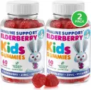 DR. MORITZ Melatonine voor kinderen, Vegan slaaphulp supplementen met lage suiker, volwassen en kinderen Melatonine Gummies met aardbeien smaak, voor leeftijden 4+, 60 Tellen