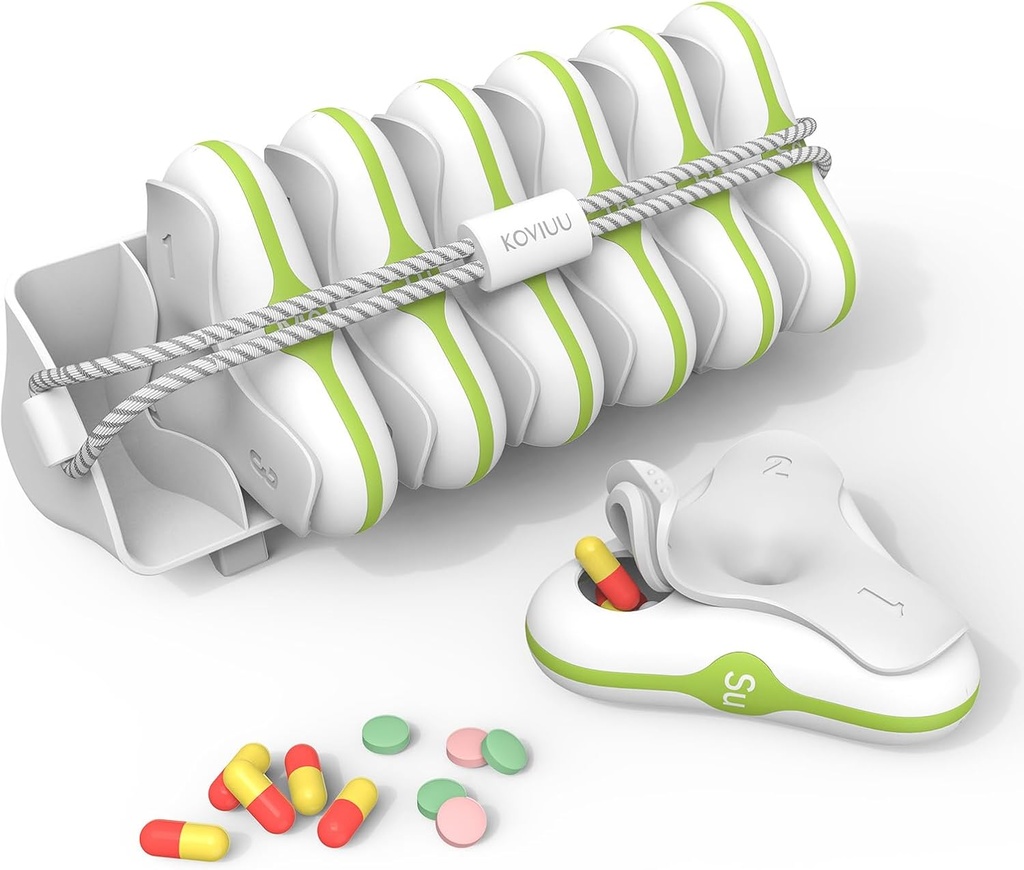 Organisateur hebdomadaire de pilules 3 fois par jour, grande boîte à pilules 7 jours, étui quotidien amovible, porte-conteneur portable de pilules pour médicaments, vitamines, huile de poisson et suppléments, blanc