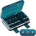 Weekly pil Organizer 3 keer per dag, 7 dagen Portable pil Box voor pillen, vitamines, visolie, medicijnen, supplementen (3x7 blauw)