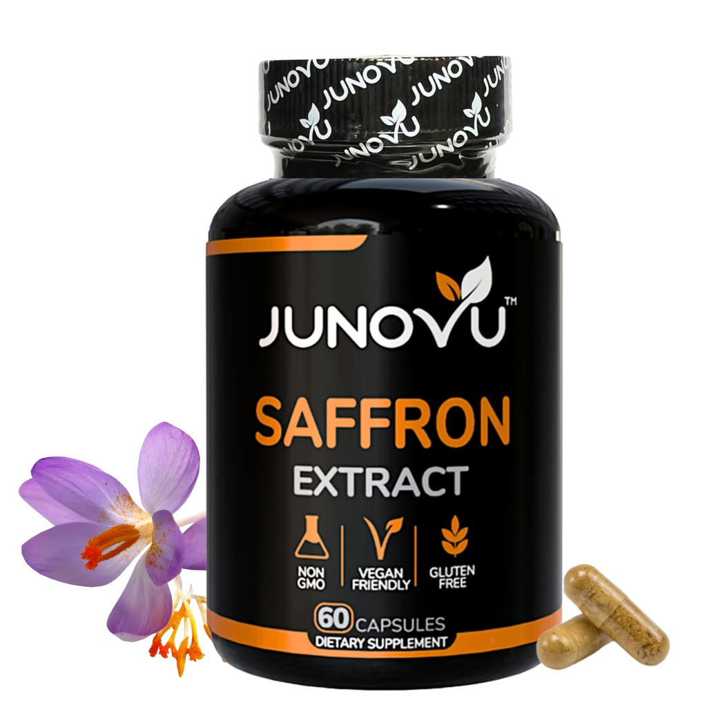 Premium Saffron Supplementen - Pure Saffron Extract Capsules 88.50mg - Made in USA - Focus 