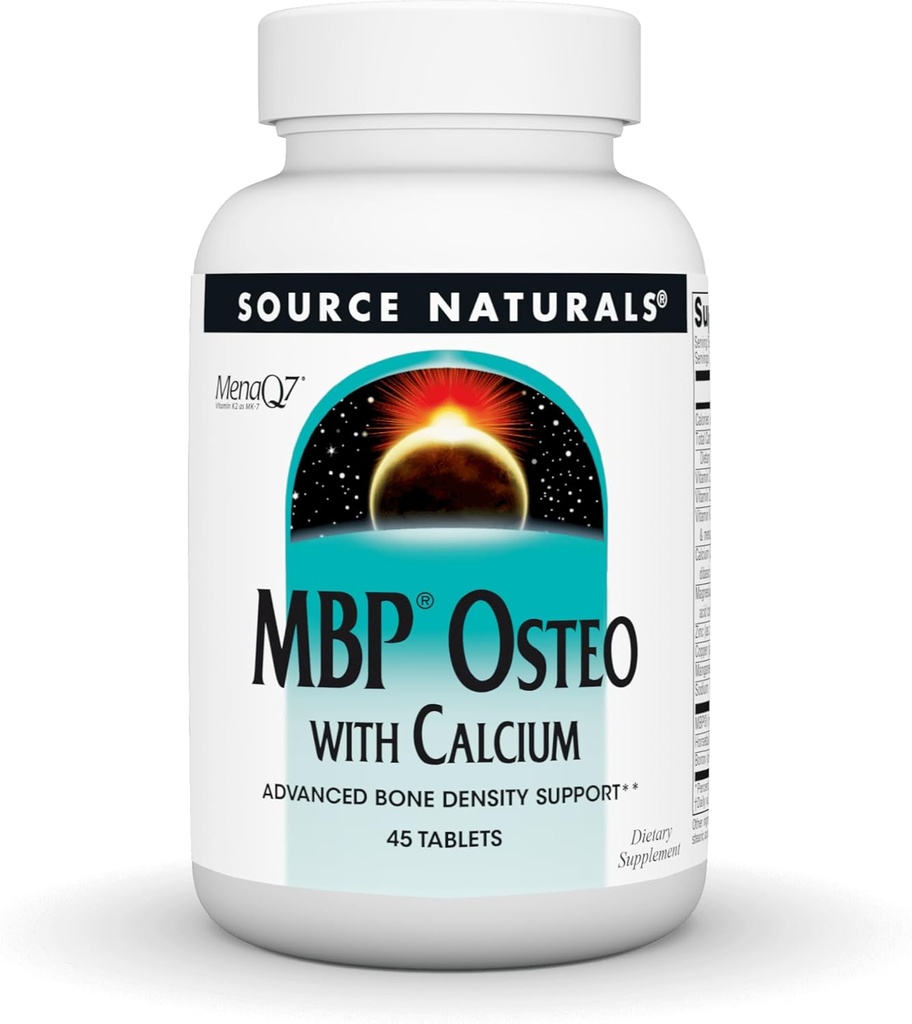Source Naturals MBP Osteo with Calcium, Advanced Bone Density Support*, 45 Tablets