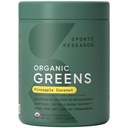 Sport Research® Biologische Ananas Coconut Greens - Digestieve gezondheid, natuurlijke energie & Mood Support* - Gecertificeerd biologisch poeder - 20 porties