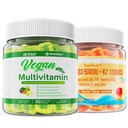 NEVISS Vitamine D3 5000IU + K2 (MK-7) 120mcg met Vegan Multivitamine voor vrouwen Mannen met ijzer, vitamine B12, A, D3, K2, Algen Omega 3, Magnesium, Zink