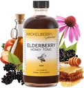 Mickelberry Gardens Elderberry Honey Tonic, Sambucus Siroop, Zwarte Vlierbes - Immune Ondersteuning voor volwassenen en kinderen (8 Ounces)