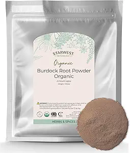 Starwest Botanicals Burdock Root Powder Organic - Natural Source of Antioxidants, Loose Herb for Tea, Rice, Soep & Stews, Certified Kosher, Non-GMO - Bulk 1 lb Bag