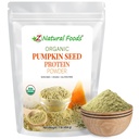Z Natural Foods Biologische Pompoen Zaad Proteïne Poeder - Nutriënt-Dense Fiber Supplement, Vegan Pumpkin Proteïne Poeder voor haar huid Nagels Spiergezondheid - Ideaal voor Smoothies Shake Bakken Recepten, 1 lb