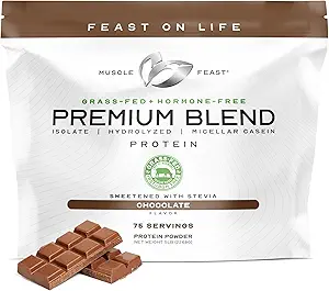 Muscle Feast Premium Blend All Natural Hormone Free Grass-Fed Wei Proteïne Poeder, Chocolade, 5lb