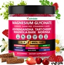 Adndale 90ct 15-in-1 Magnesium Glycinate Gummies 400 mg/serv- met Magnesium Malate, Ashwagandha, Tart Cherry, Magnolia Bark, Lemon Balm, Passiebloem, Kamille, L-Theanine, Zink, Vitamine K2 & D3