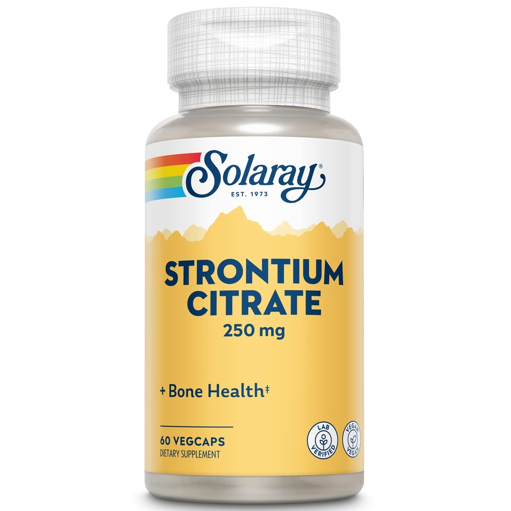 Solaray Strontium Citrate 250 mg Gezonde Bones & Teeth Support 