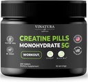 VINATURA Creatine Monohydraat Pillen 5g - creatine Tablets, creatine Pillen voor mannen, vrouwen, creatina en capsulas *USA Made & Tested Ongearomatiseerd creatinemonohydraat Poeder alt, 150 tabletten 30 porties