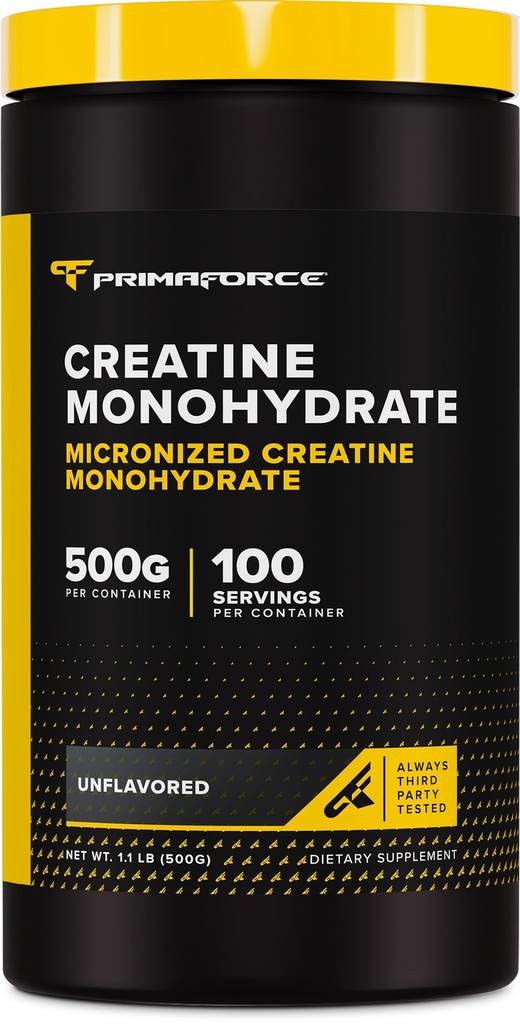 Primaforce Micronized Creatine Monohydraat Poeder 500 Gram (1.1 Pond)