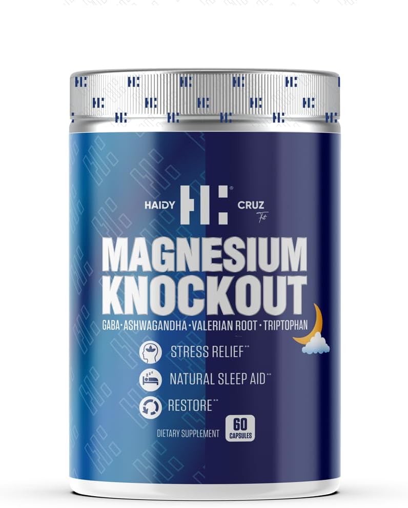 Haidy Cruz Fit Magnesium Citrate - Natuurlijke slaaphulp en Mood Enhancer Supplement - Metabole ondersteuning, Immunity Boost met Ashwagandha Powder (60 capsules)