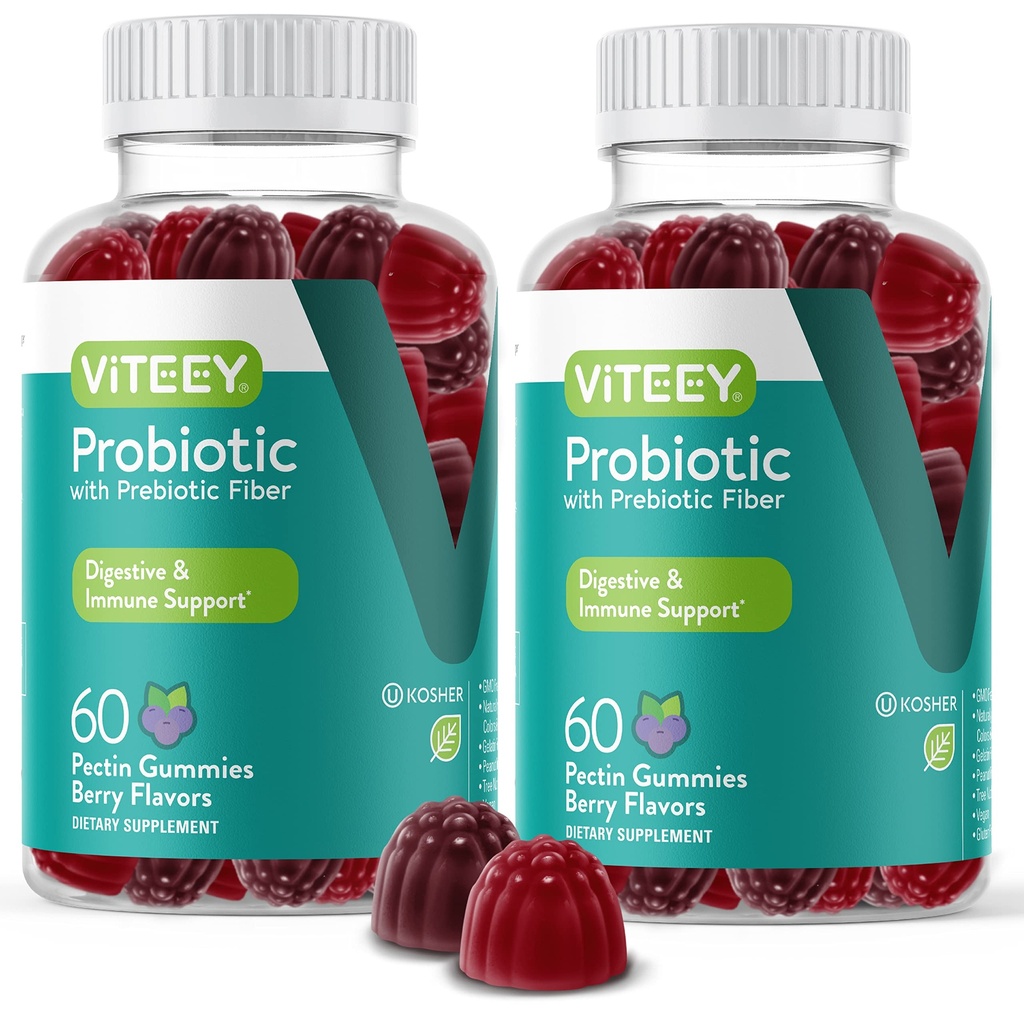 VITEEY Probiotic Gummies with Prebiotics 