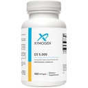 XYMOGEN D3 5000 - Bio available Vitamin D3 5000 IE (125 mcg) - High Potency Vitamine D Supplement to Support Immune Health, Bone + Heart Health (180 Softgels)