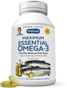 ANDREW LESSMAN Maximum Essential Omega-3 Mint - 60 Softgels - Ultra-Pure, High Potency Omega-3 Oils. Hoge DHA, geen maagklachten, geen lastpakken, geen kwik. Klein Makkelijk doorslikken Softgels