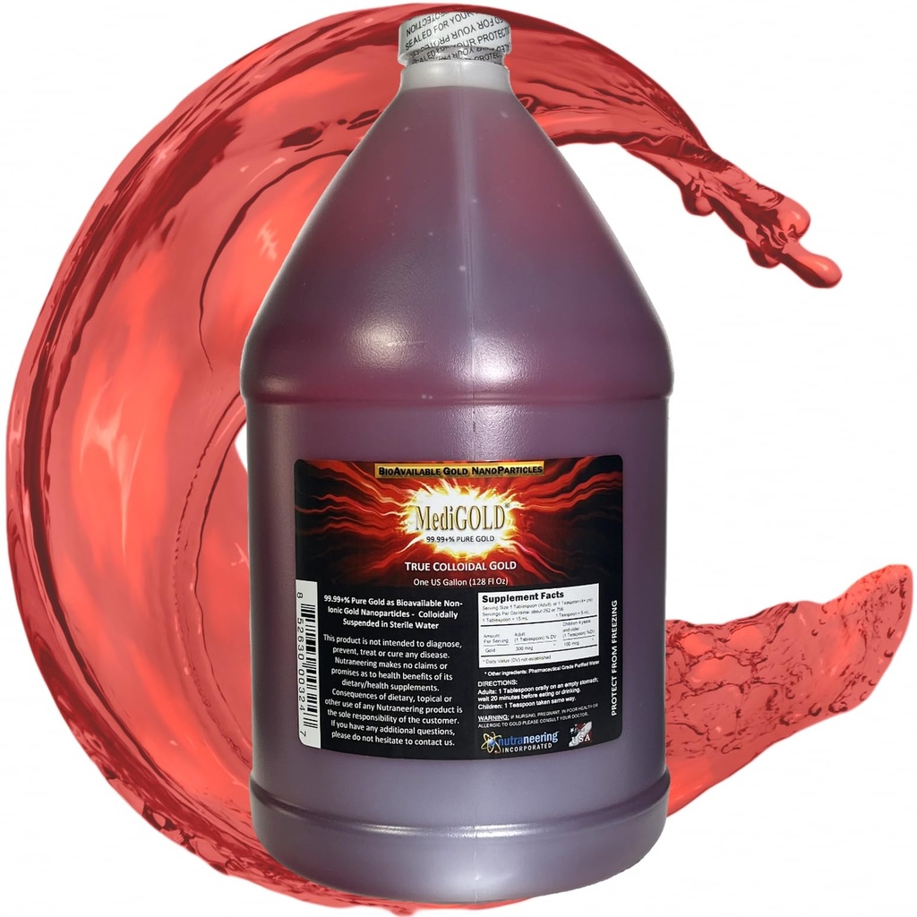 Echt colloïdaal goud - 1 U.S. Gallon in BPA Gratis plastic kan