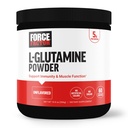 FORCE FACTOR L-Glutamine Poeder voor Post Workout Herstel, Muscle Recovery, gezonde spierfunctie, en immuniteit, 5000mg/5g Glutamine Supplement, Vegan, Non-GMO, 60 Servers