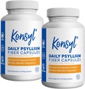Konsyl Daily Psyllium Fiber Capsules - Bevat 1500mg All-Natural Psyllium Husk Powder per Serving - Ondersteunt Digestieve Gezondheid en Gewicht Management Goals+ (2 Pack - 200 Tellen Elk)