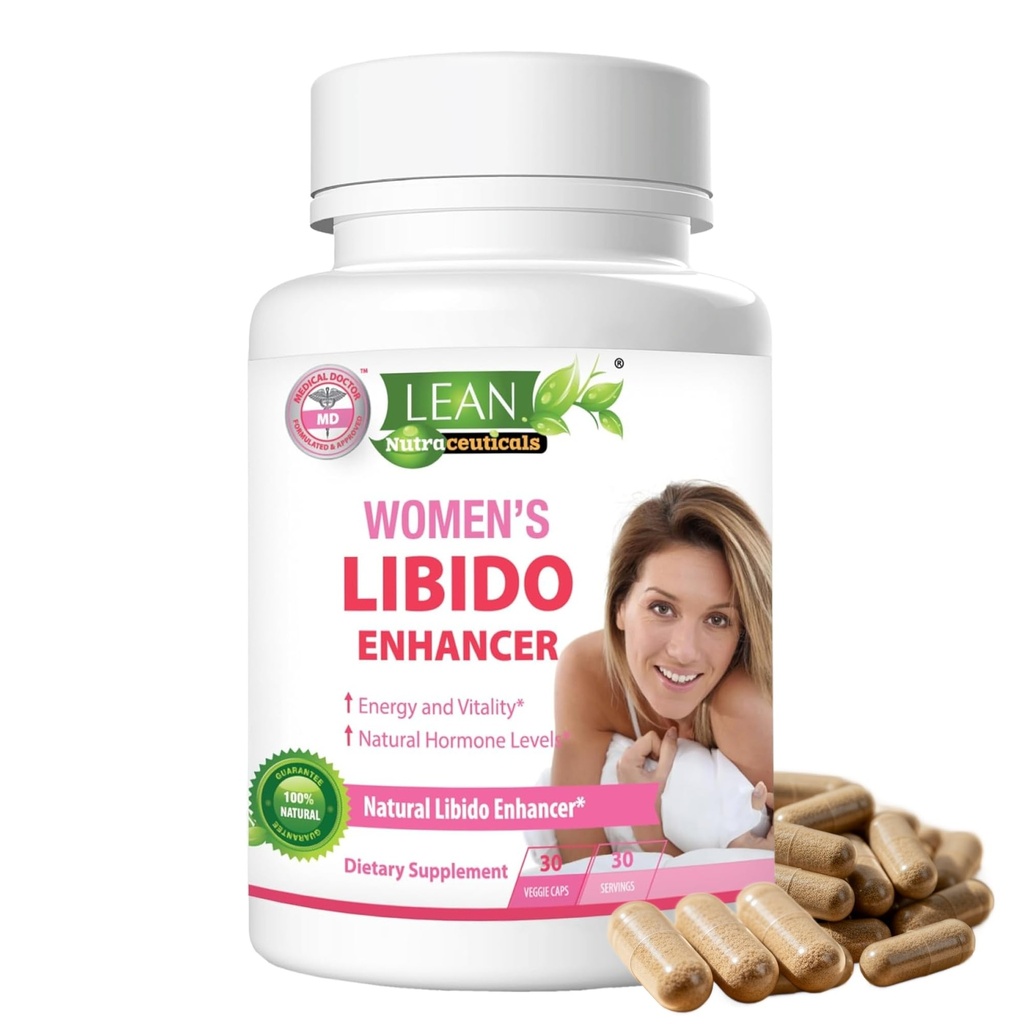 Lean Nutra Libido Booster for Women with Maca Root, Horny Goat Weed, Tongkat Ali, Fenegriek 
