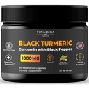 VINATURA Black Turmeric, Curcumin met Black Pepper 1000mg - Kurkuma Curcumin met Turmeric Black - Curcuma Caesia, Curcuma Longa, Black Pepper 95% Piperine - 60 Capsules 30 Servers