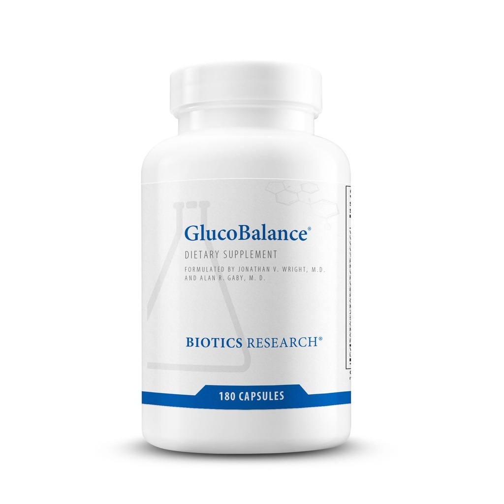 Biotica Onderzoek GlucoBalance Chroom, Vanadium, L carnitine Supplement, Ondersteunt Metabole Gezondheid en handhaven van gezonde bloedlipiden niveaus - 180 Capsules