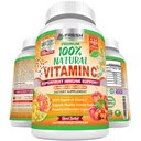 Fresh Healthcare 100% natuurlijke vitamine C - 500 mg van Rose HIPS, Acerola Cherry & Camu Camu - Hoge absorptie Immune Support, huid, Joint & Collageen Booster met Citrus Biflavonoids - 120 capsules