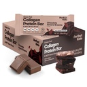 Perfect Keto Bars - De schoonste Keto Snacks met Collageen en MCT. No Added Sugar, Keto Diet Friendly - 3g Net Carbs, 19g Vet, 10g eiwit - Diet Food Dessert (Amandelboter Brownie, 12 Bars)