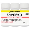 Genexa Clean Acetaminophen 500mg Extra sterkte, Verfvrije pijn Relever Koorts Reducer, 0% Kunstmatige Additieven, Pijn Geneeskunde voor Volwassenen, Verlicht Hoofdpijn, Rugpijn, Kleine Artritis Pijn, 300 tabletten