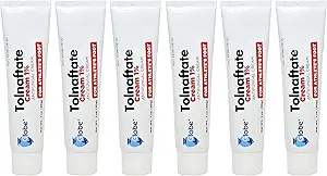 (6 Pack) Globe Tolnaftate 1% Cream 1 oz, antischimmelbehandeling, bewezen klinisch effectief op de meeste atleten Foot en Ringworm, Vergelijk met de toonaangevende naam merk