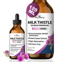 Melkdistelsupplement, silymarin-melkdistelextract voor leverondersteuning, reiniging, detox, antioxidantondersteuning, dagelijkse leversupplementen, veganistisch & niet-GMO, 4 FL OZ