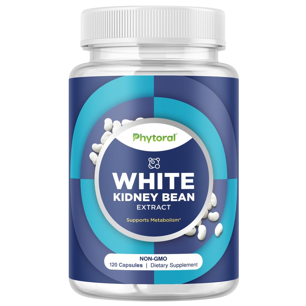 Fytoraal Witte Nier Bean Extract Carb Blocker - Witte Nier Bonen Supplement voor Metabolisme Boost & Ease Calorieën uit Zetmeel voedsel - Carb controle supplementen - 120 capsules