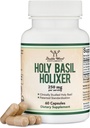 Tulsi Holy Basil Capsules (Holixer Formula) - 's Werelds enige klinisch bestudeerde Holy Basil Leaf Extract (klinisch weergegeven resultaten na 60 dagen gebruik) voor Mood en ontspannen door Double Wood