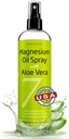 Zeven mineralen Pure Magnesium Oil Spray met Aloë Vera 12oz - Pharmaceutical (USP) Grade, hoogste sterkte met onmiddellijke verlichting voor voeten, slaap, spierpijn en krampen - Mined in The USA