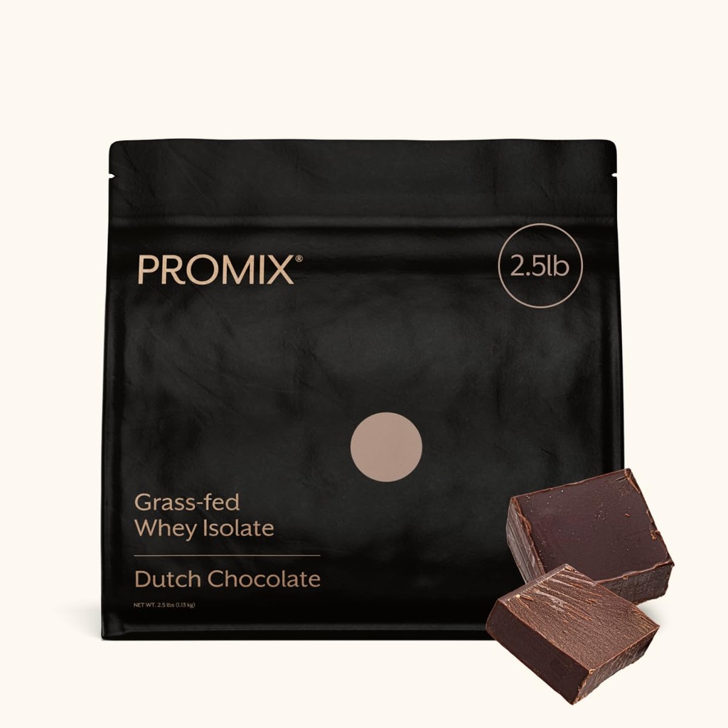 ProMix Nutrition Whey Protein Isolaat poeder, chocolade - Gras-Fed - Post workout Fitness & Nutrition Shakes, Smoothies & Cooking Recepten - Gluten-Free & Keto-Friendly - 2.5 Pond (verpakking 1)