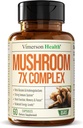 Potent Mushroom Complex with Turkey Tail, Lions Mane Extract, Shiitake Paddenstoelen, Reishi, Cordyceps, Maitake, Chaga & Meer .. 7-in-1 Mushroom Supplement for Mental Clarity, Natural Energy & Focus