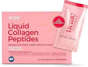 BeMe BeRadiant Liquid Collageen Peptide for Hair, Skin & Nails with 2X Faster Absorbment 