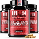 Testosteron Booster voor mannen - Estrogeenblokker - Supplement Natuurlijke energie, sterkte en uithoudingsvermogen - Lean Spiergroei - Bevordert vetverlies - Verhoog mannelijke prestaties (3 flessen)