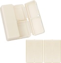 FYY Daily Pill Organizer,2 Stuks 7 Compartments Portable Pill Case Travel Pill Organizer,[Folding Design] Pill Box voor Purse Pocket te houden vitamines, Cod Lever Olie, Complementen en Medicatie-White
