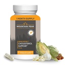 Supplément de soutien au cholestérol de Mountain Peak Nutritionals - avec extrait d'artichaut, CoQ10 et riz de levure rouge - formule végétale soutient la santé cardiaque et les niveaux de lipides sains (90 capsules végétariennes)