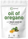 Micro-Ingrediëntenolie van Oregano Softgels, 300 Telling 2 in 1 Geformuleerd met Black Seed Oil, 4X Sterkte Carvacrol & Thymo › Plant Based, Non-GMO, & Immune Support