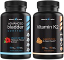 Advanced Bladder Control Supplement for Women & Men 60 Caps + Vitamine K2 Supplement - Volledig spectrum Vitamine K2 MK7, MK4 & Calcium - 90 Capsules