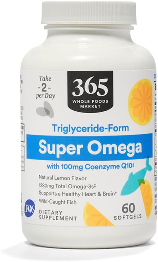 365 door Whole Foods Market, Super Omega + CoQ10, 60 Tellen