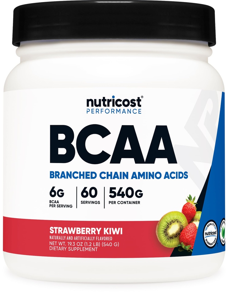 Nutricost BCAA Powder (Strawberry Kiwi) 60 porties - Optimale 2:1:1 verhouding