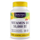 Origines saines Vitamine D3 10 000 UI (non-OGM, haute puissance, soutien osseux, soutien immunitaire, sans gluten), 120 softgels