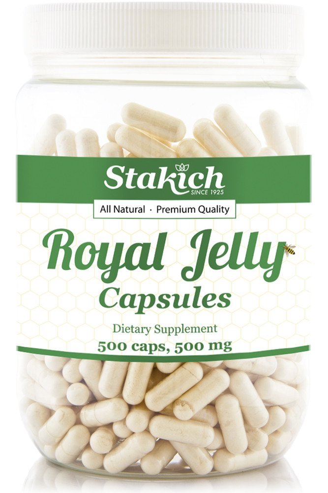 Stakich 500 mg Capsules (Royal Jelly Capsules 500 mg (500 telling))