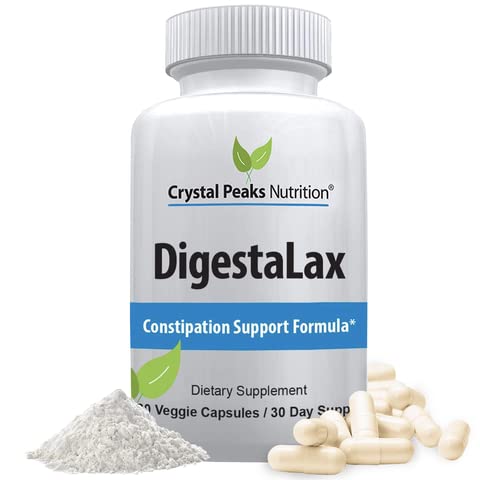 DigestaLax verhogen Voeding en constipatie Ondersteuning - helpt verbeteren Gemakkelijke spijsvertering en natuurlijke Colon Absorptie + Gas, opgeblazen, en krampreliëf, Calcium Blend voor Gut Health, 60 Veggie Capsules