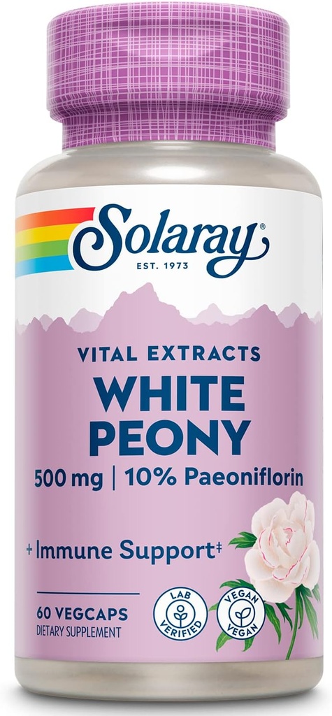 Solariay Extrait de racine de pivoine blanche 60 VegCaps