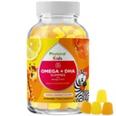Enfants Omega et Gummées DHA - Acides gras Omega 3 6 9 avec vitamine C pour la vision - DHA nutritionnel pour les enfants pour un système nerveux sain et un soutien ciblé - Sans poisson - 60 Compte