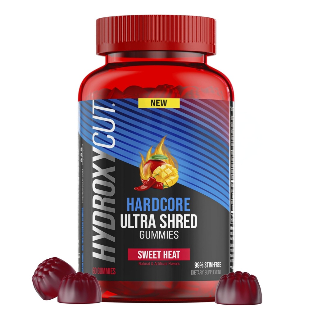 Gummées hydroxycutées ultra écrémées, à chaleur douce - 99% Sans stimulant - Comprend les vitamines Capsaicin & B - pour les femmes et les hommes