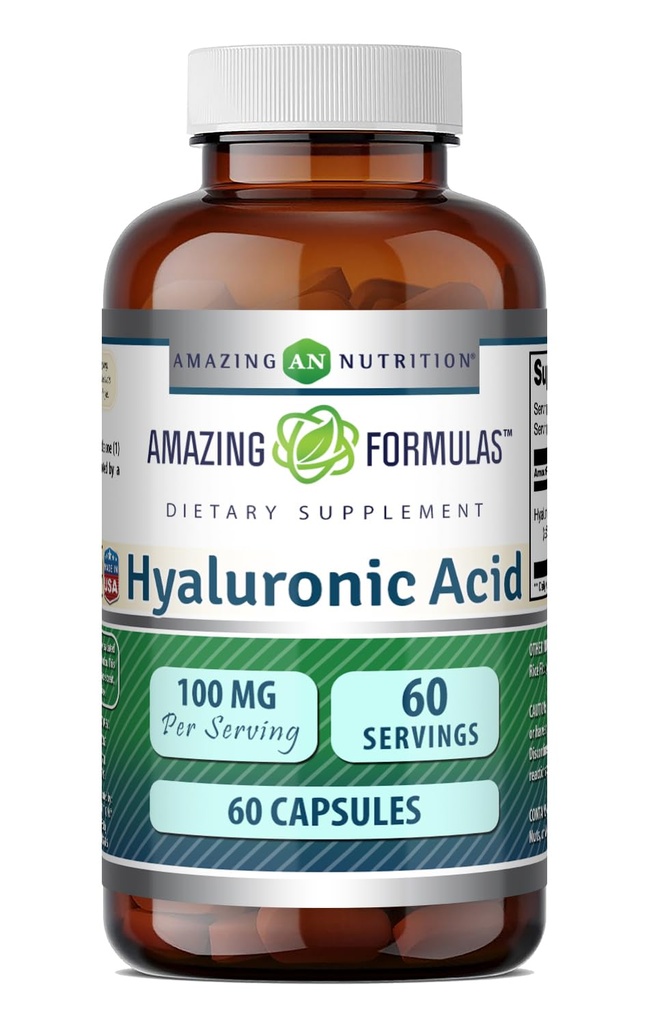 Verbazingwekkende formules Hyaluronzuur 100 Mg Supplement 